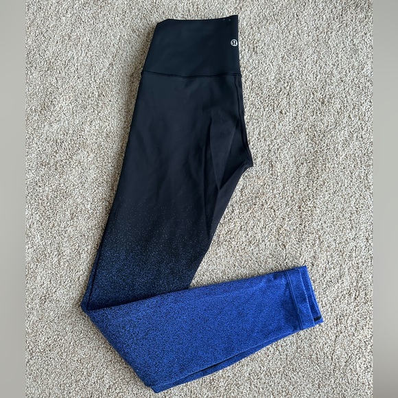 Lululemon Wunder Under Tight Ombré Blue Speckle Leggings (size 6) - Picture 3 of 6
